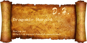 Dragomir Harald névjegykártya